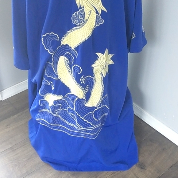 JAPANESE EMBROIDERED HEAVY DRAGON ROBE WOMANS XL - Picture 3 of 10